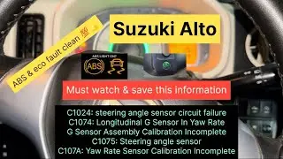 C1024,c1074,c1075, c107a Suzuki alto abs & calibration fault clear👍 #suzuki #wiring #fyp #shorts #yt