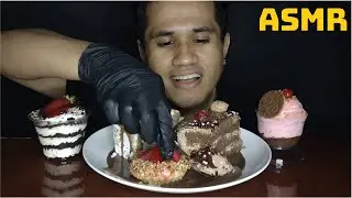 #16 ASMR | Bolo de Chocolate e Mousse | Som de Mastigação | Cake | Brazilian Food