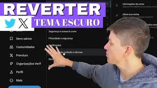 Reverter TEMA escuro do Twitter - Dark Mode