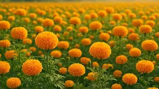 Relaxing Views of Marigold Blossoms  💛🟡