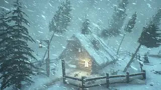 Frozen Night Howl: Blizzard Winds & Falling Snow for Rest | Silent Polar Drift