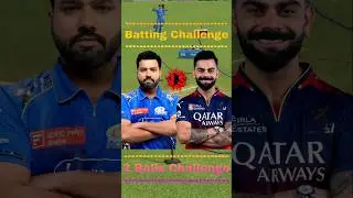Rohit Sharma Vs Virat Kohli | 3 Balls Batting Challenge ⚡ #shorts #cricket