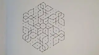 17*9dots rangoli|easy rangoli #rangoli #muggulu #song #art #kolam #kannada #viral #youtubeshorts  