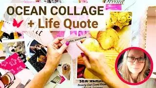 Pink Ocean Collage with Motivational Quote, Inspiration for Crafting and Life, Positivity & ASMR