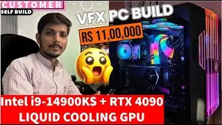 PC Build With i9-14900KS + 4090 Liquid Cooling -VFX & Developer PC Build - Worth 11 Lakh With Screen