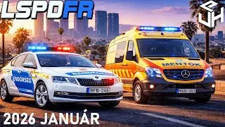 🔴 RENDŐR ÉS MENTŐS MOD 🚔🚑 GTA V LSPDFR ÉLŐBEN 🔵 #lspdfr #gtav