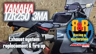 Fitting TYGA Exhausts to this Yamaha TZR250 3MA classic 2 stroke road race machine