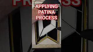 Applying Patina To Stained Glass Solder #stainedglass #glassart #crew96 #mls