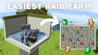 EASY Raid Farm Tutorial for Minecraft Bedrock 1.21| No Redstone!