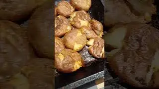 Skin on squashed garlic butter roast potato's are ready to go.