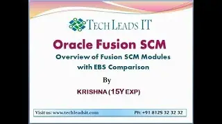 Overview of Fusion SCM Modules with EBS Comparison