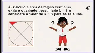 4) Como Calcular a &Aacute;rea Hachurada em um Quadrado com C&iacute;rculo Inscrito?