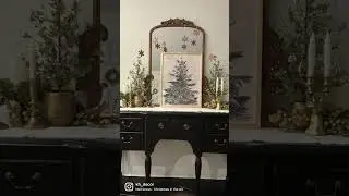 Christmas Buffet Decor #christmasdecor #holiday #christmas #buffet #wallart #decoration #