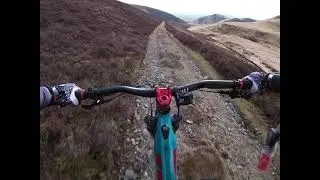 Lowther Hills, mtb on an old Roman road..
