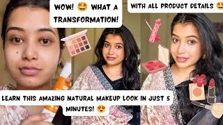 Full Indian shoft glam traditional makeup tutorial with product details step by step 😍❤️#tutorial 