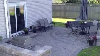Belgard Patio with Fire Pit & Grill Surround in Hoffman Estates, IL by Archadeck of Chicagoland