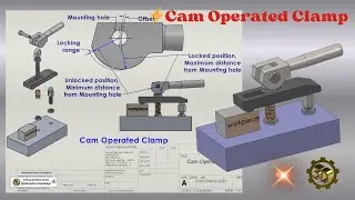⚡Cam Operated Clamp, mechanical engineering