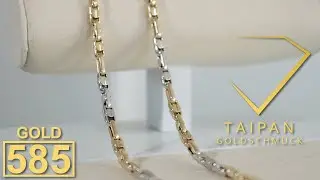 Taipan 14K 585 Gold Bicolor Halskette 60cm 5mm