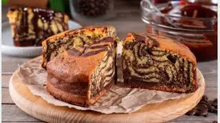 How to make easy zebra cake at home | Marble cake recipe