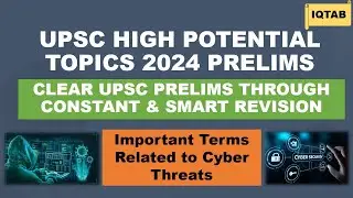 MAJOR TERMS RELATED TO CYBER THREATS| UPSC HIGH POTENTIAL TOPIC- PRELIMS 2024| IQTAB #upsc #prelims