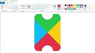 How to draw the Google Play Pass logo using MS Paint | How to draw on your computer