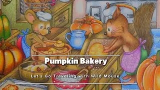 Coloring  Pumpkin Bakery -  Field Mouse Yururi&acute;s Travel Sketch by Makiko Inatome