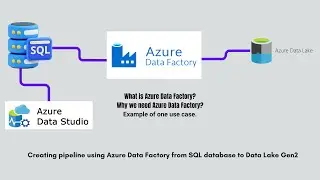 AZURE DATA FACTORY | CREATING PIPELINE FROM SQL DATABASE TO AZURE DATA LAKE | AZURE DATA STUDIO