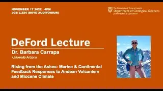 Barbara Carrapa | Marine and Continental Feedback Responses to Andean Volcanism and Miocene Climate