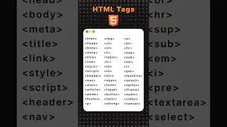 HTML Tags. 
