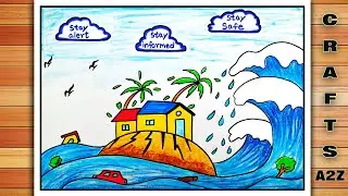 World Tsunami Awareness Day Drawing | Tsunami Awareness Day Drawing | Tsunami Awareness Day Poster