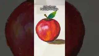 Color theory painting 3D apple #art #vidioviral #crayonpainting #painting #watercolor #shortviral