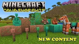 Copper Golem in Java Minecraft + New Lightning Rods & Copper Horse Armor | Minecraft Java Snapshot