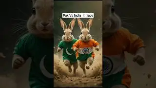 Pakistan vs India Rabbit Race 🏁 | Who Will Bow First? 🇵🇰🇮🇳 #race #trending #cartoon