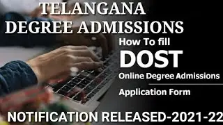 Telangana DOST Admission Notification Released/#DOST2021-22/applyfordegreeintelangana/#corker