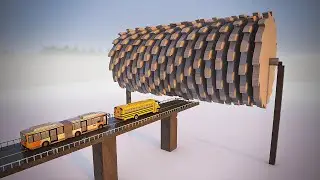 Buses vs Giant Saw | Teardown