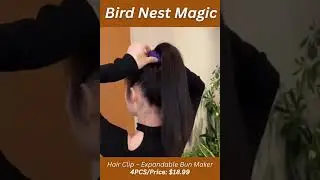 Bird Nest Magic Hair Clip 🐦 Expandable Hair Bun Maker & Ponytail Holder  #flowers  #hairstyle