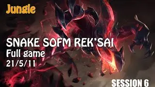 Snake Sofm Rek'Sai vs Elise Jungle Ranked Challenger Korea Full Game