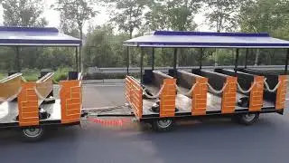 Tourist Orange Trackless Train