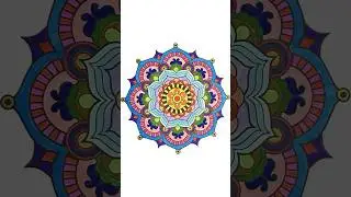 Mandala Art | Coloring | Art Therapy | Mindfulness | Calming #shorts