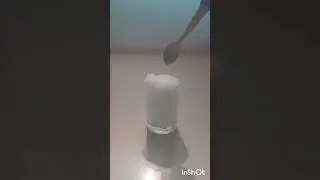 Egg shell made of calcium carbonate react with Hydrochloric acid,and produces calcium chloride.