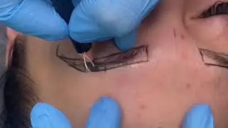 Nanobrows Machine hairstrokes eyebrows