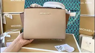 Michael Kors Selma Medium Saffiano Leather Crossbody Bag in Luggage Multi by @springflingmnlph