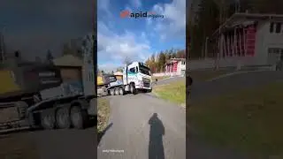 Conquering Mountain Curves: Epic Lowboy Trailer Shipping Unleashed! 🚛💪