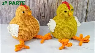 🐔 POLLO GRANDE SUJETAPUERTAS TEJIDO A CROCHET, 2ª PARTE