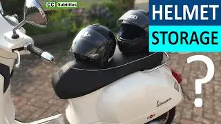 Подседельное хранилище Vespa GTS 300 подходит для стандартного шлема и других альтернатив