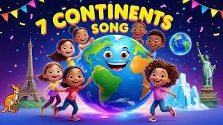 Learn 7 Continents 🌍 | Fun Geography Song & Dance for Kids 🎶