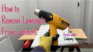 How to remove laminate from cabinets.