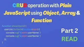 CRUD operation with Plain JavaScript | Read Data & Show in Table