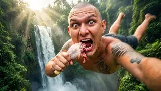 I ATE RAW Chicken & Jumped OFF A Waterfall 🇮🇩