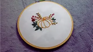 Easy Pumpkin Embroidery| Embroidery Tutorial for Beginners